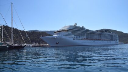 Marmaris’e “MSC Divina” kruvaziyeri 3 bin 786 turistle geldi
