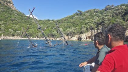 Daily tour boat sank in Marmaris