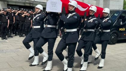 A funeral ceremony was held in Istanbul for the police officer who was martyred in a traffic accident