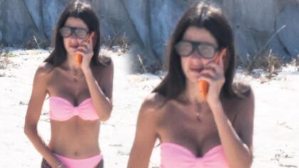 Nesrin Cavadzade enjoyed the beach after the set!