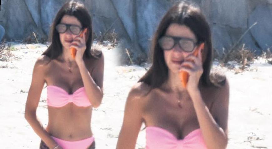 Nesrin Cavadzade enjoyed the beach after the set!