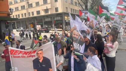 Stockholm’de İsrail’in, Filistin ve Lübnan saldırıları protesto edildi
